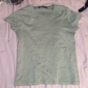 Brandy melville Hailie basic top tee shirt dark sage green